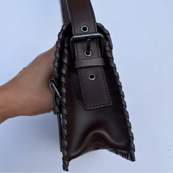 Francesco Biasia Tooled Leather Rectangular Shoulder Bag NWOT - Picture 4 of 14